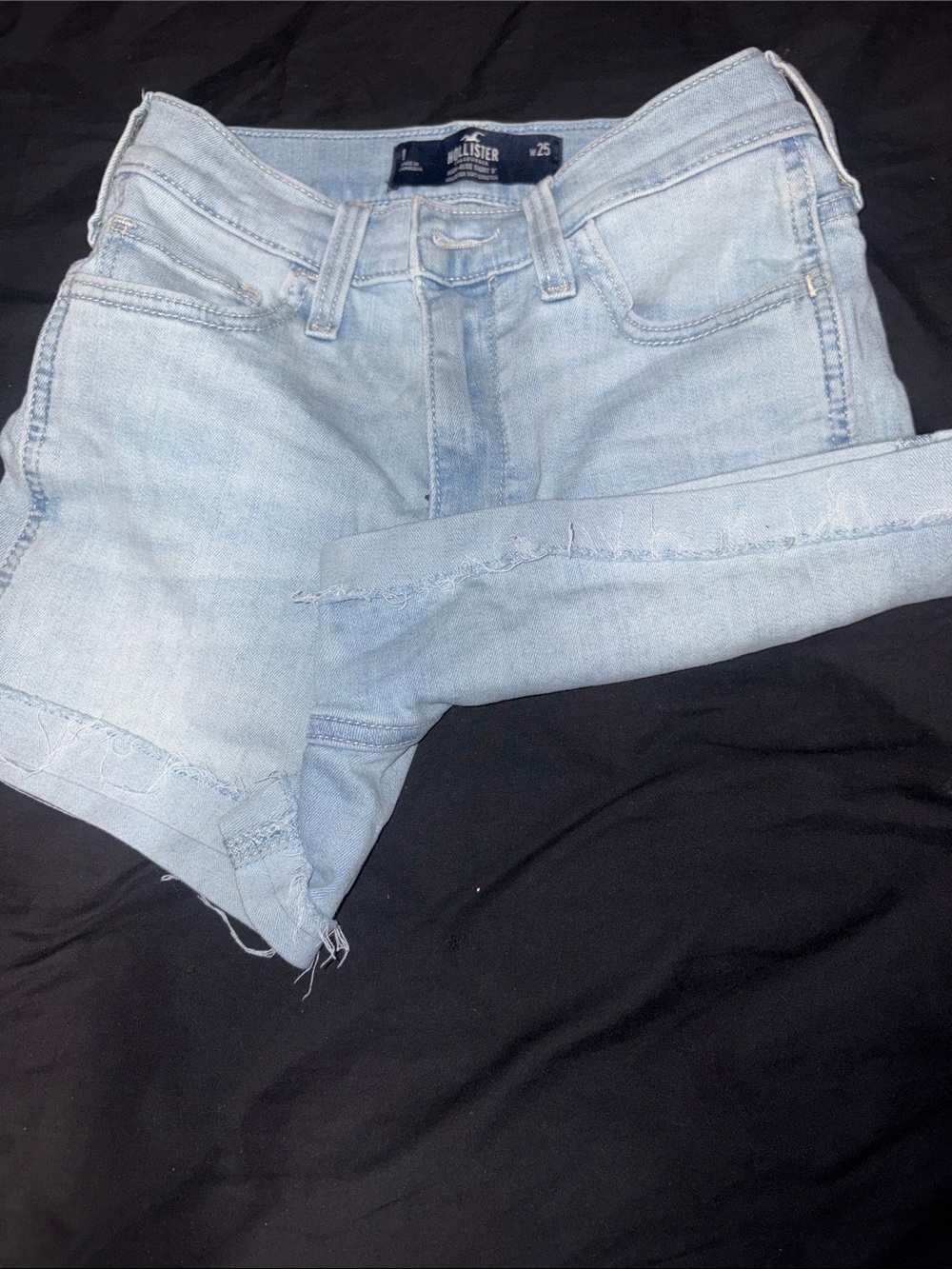 Hollister Light Wash Denim Cutoff Shorts